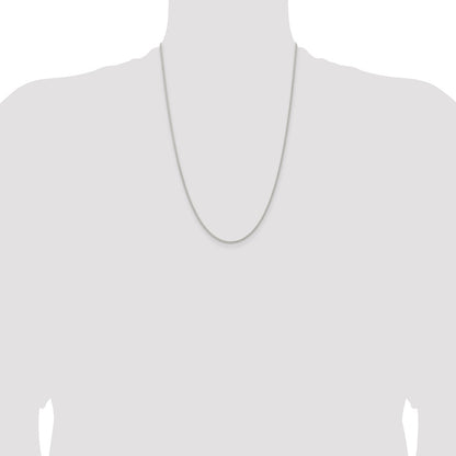 24 Inch Sterling Silver 1.6mm Round Spiga Chain Necklace