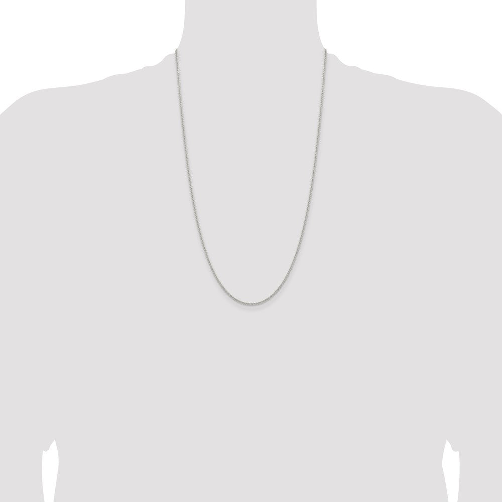 26 Inch Sterling Silver 1.6mm Round Spiga Chain Necklace