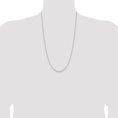 26 Inch Sterling Silver 1.6mm Round Spiga Chain Necklace