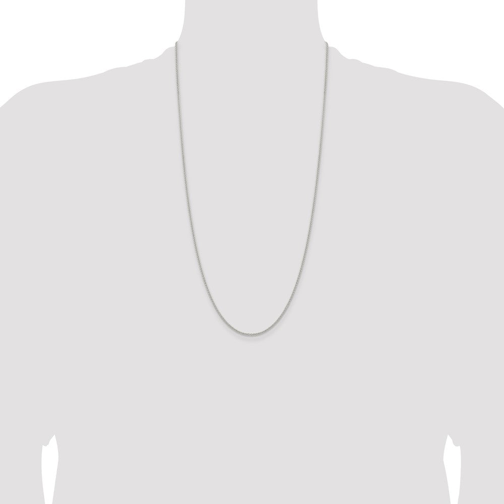 28 Inch Sterling Silver 1.6mm Round Spiga Chain Necklace