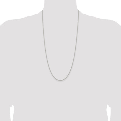 28 Inch Sterling Silver 1.6mm Round Spiga Chain Necklace
