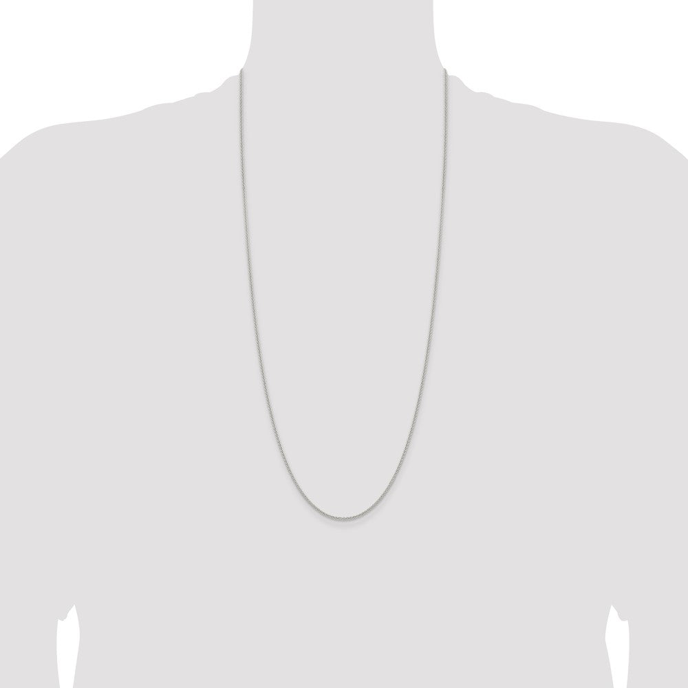 30 Inch Sterling Silver 1.6mm Round Spiga Chain Necklace