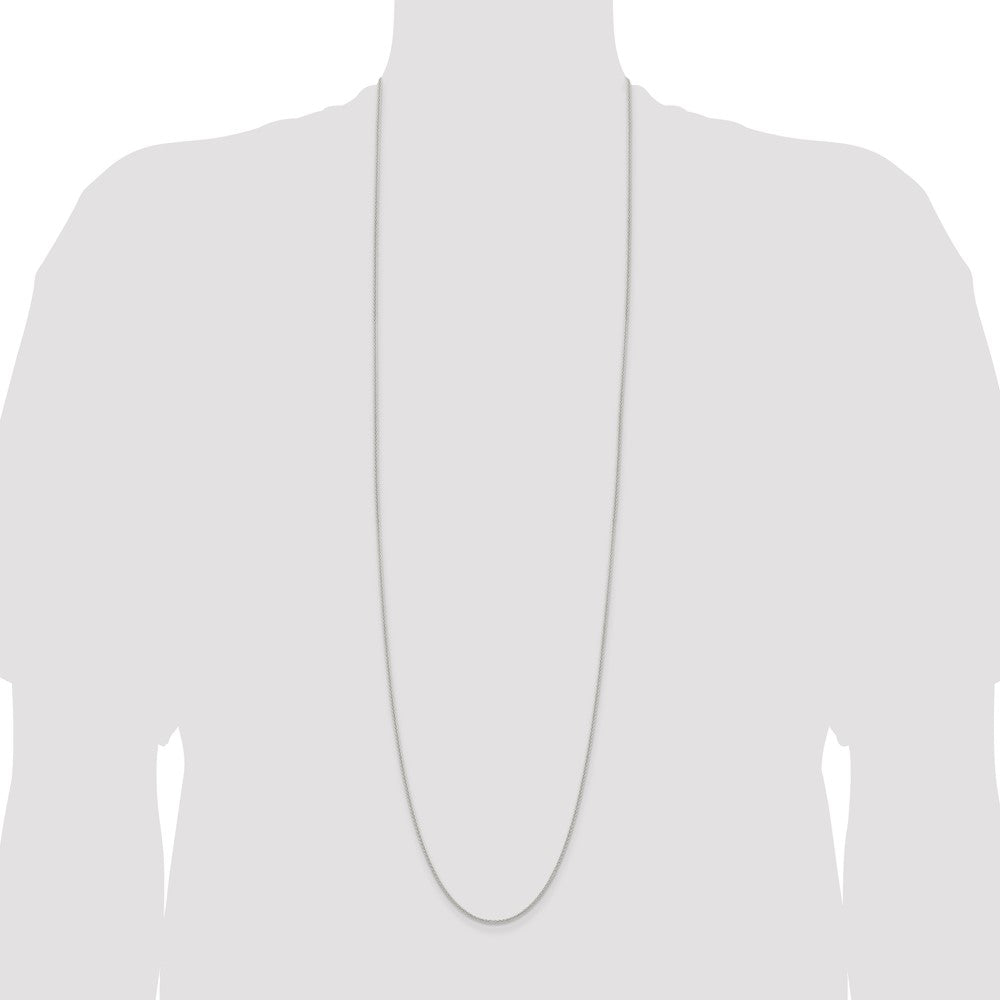 42 Inch Sterling Silver 1.6mm Round Spiga Chain Necklace