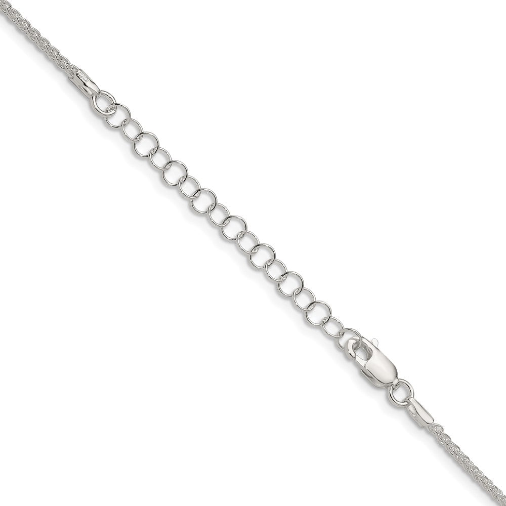 18 Inch Sterling Silver 1.6mm Round Spiga Chain W/2In Ext.