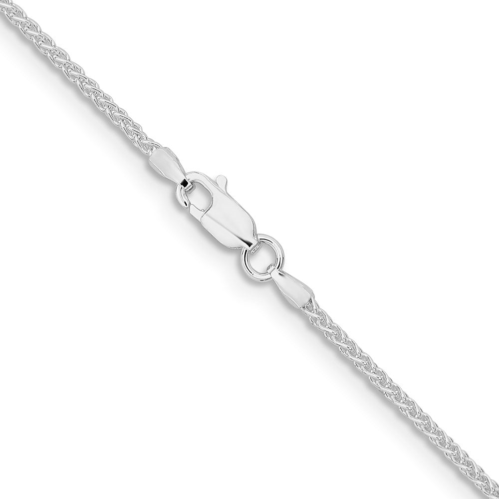 30 Inch Sterling Silver Rhodium-Plated 1.6mm Round Spiga Chain Necklace