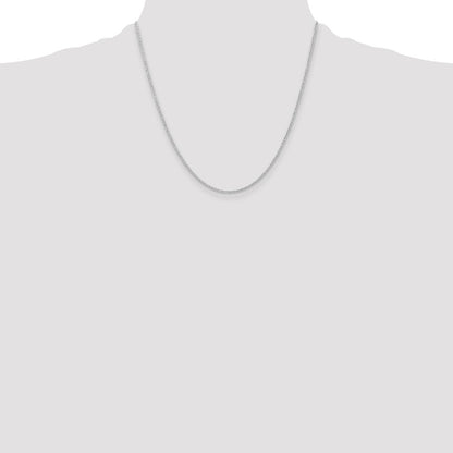 20 Inch Sterling Silver Rhodium-Plated 1.6mm Round Spiga Chain Necklace