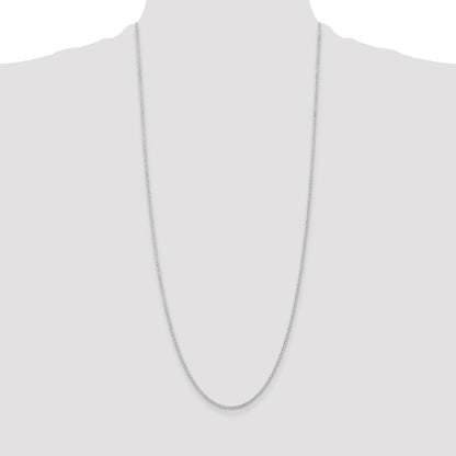30 Inch Sterling Silver Rhodium-Plated 1.6mm Round Spiga Chain Necklace