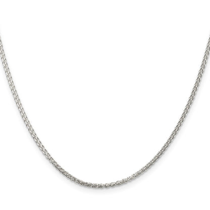 22 Inch Sterling Silver 1.75mm Round Spiga Chain Necklace