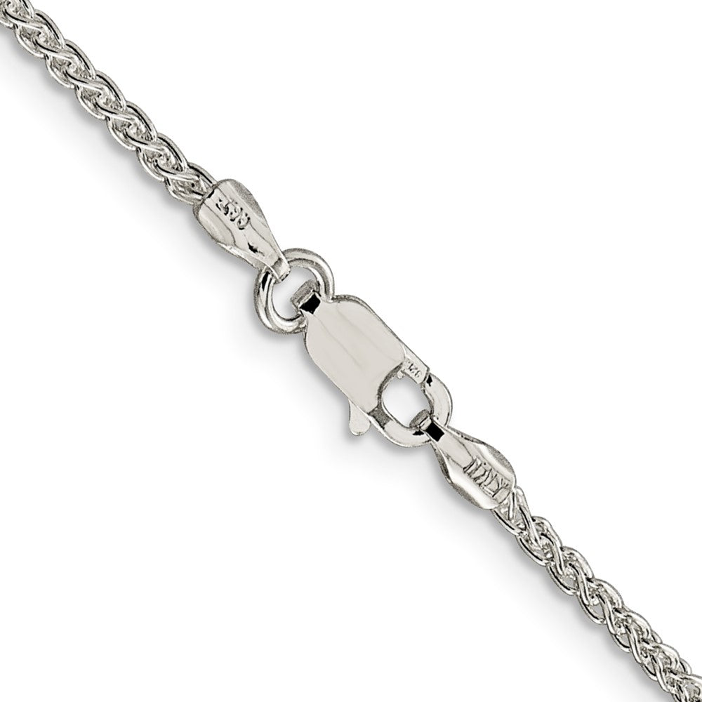 30 Inch Sterling Silver 1.75mm Round Spiga Chain Necklace