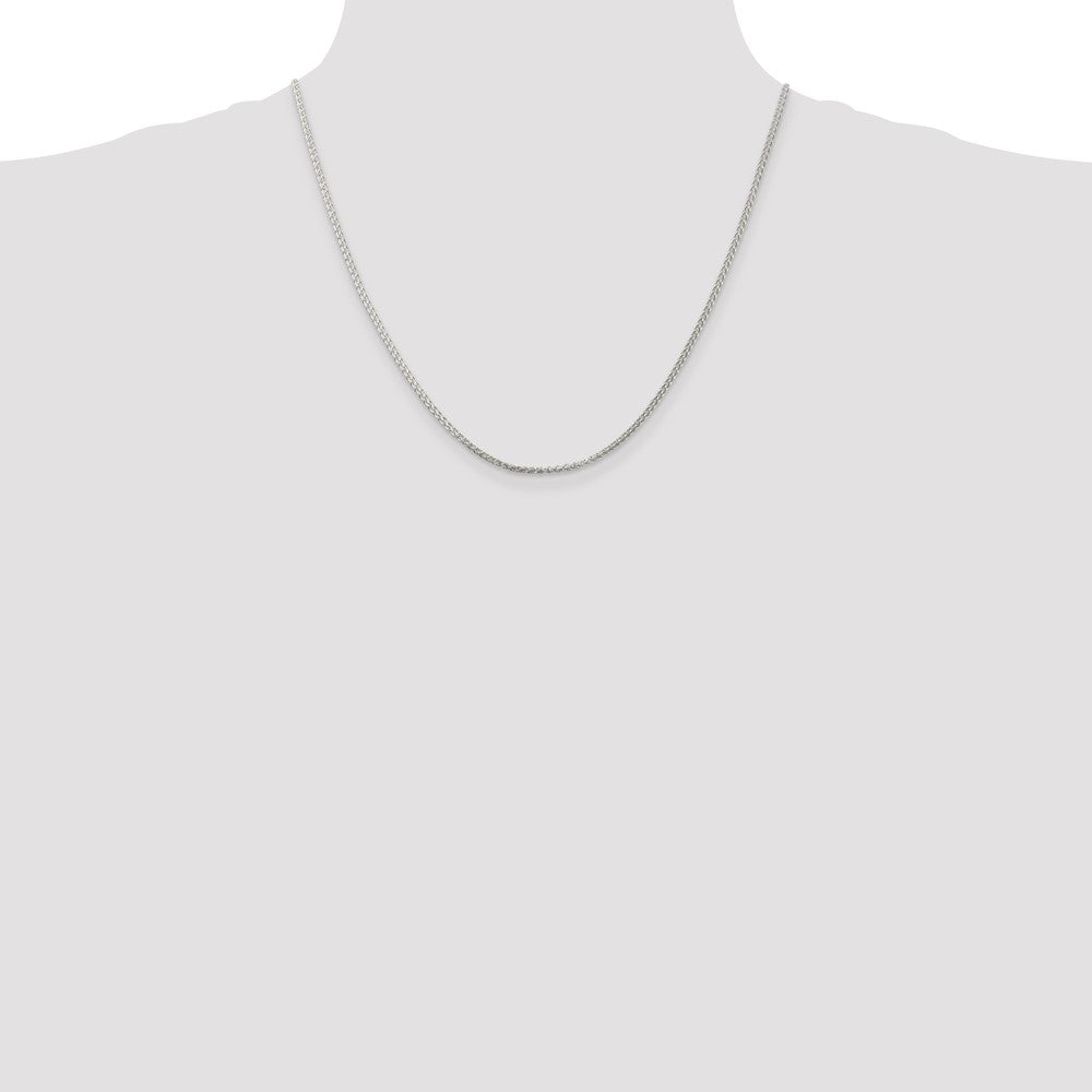 20 Inch Sterling Silver 1.75mm Round Spiga Chain Necklace