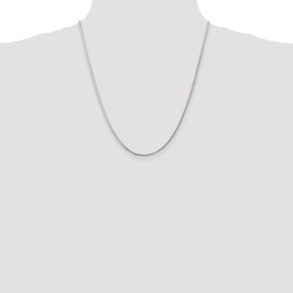 22 Inch Sterling Silver 1.75mm Round Spiga Chain W/4In Ext.