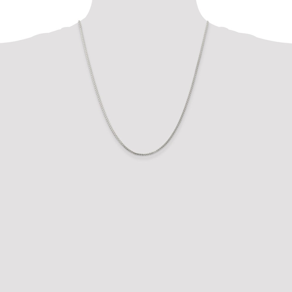 22 Inch Sterling Silver 1.75mm Round Spiga Chain Necklace