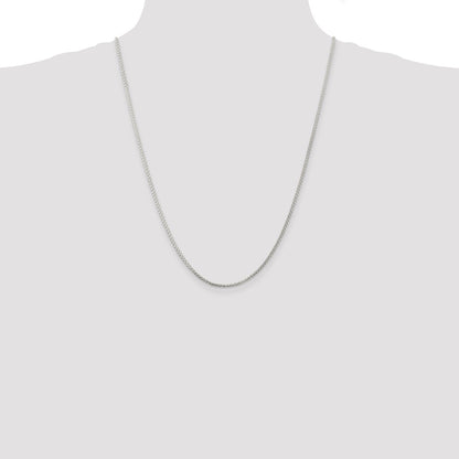24 Inch Sterling Silver 1.75mm Round Spiga Chain Necklace