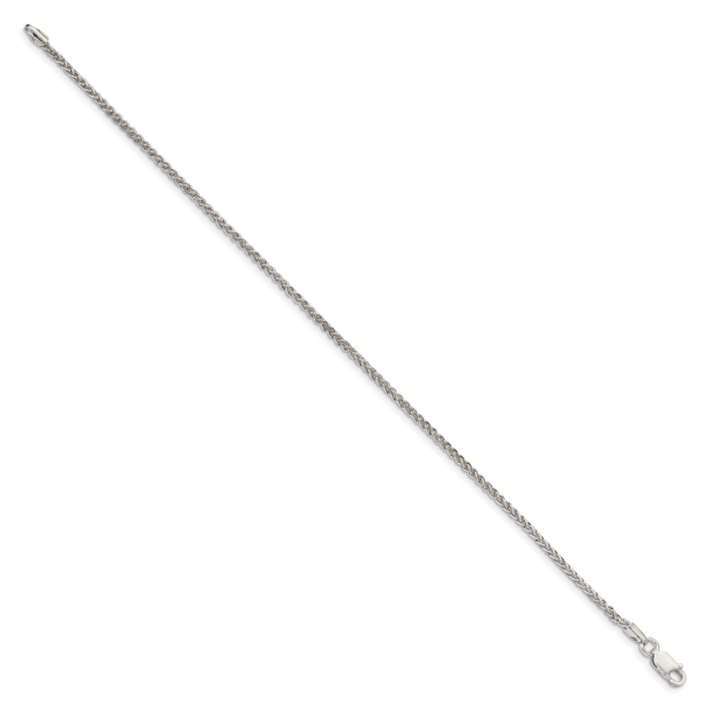7 Inch Sterling Silver 1.75mm Round Spiga Chain Bracelet