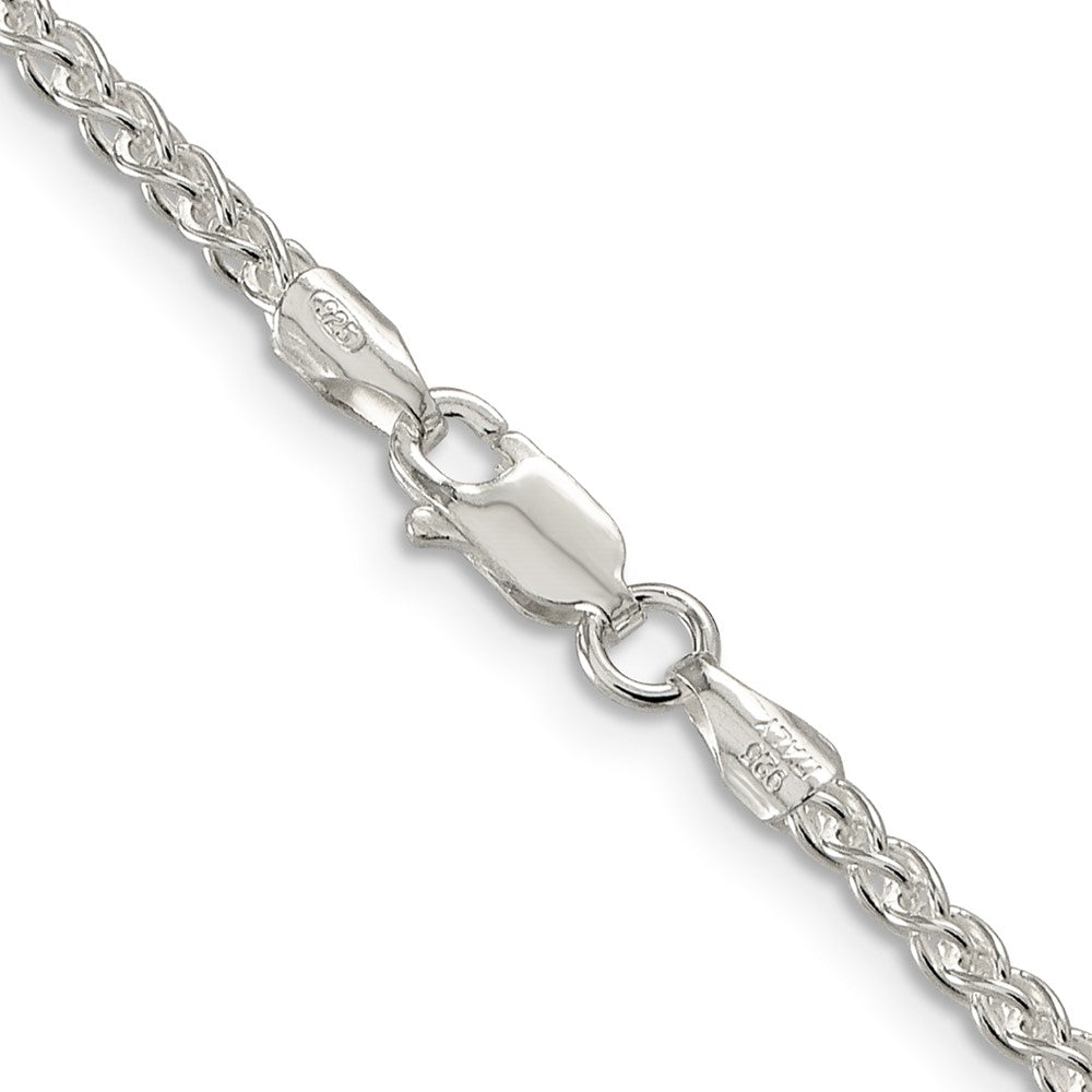 36 Inch Sterling Silver 2.5mm Round Spiga Chain Necklace