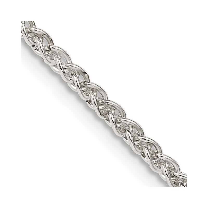 20 Inch Sterling Silver 2.5mm Round Spiga Chain Necklace