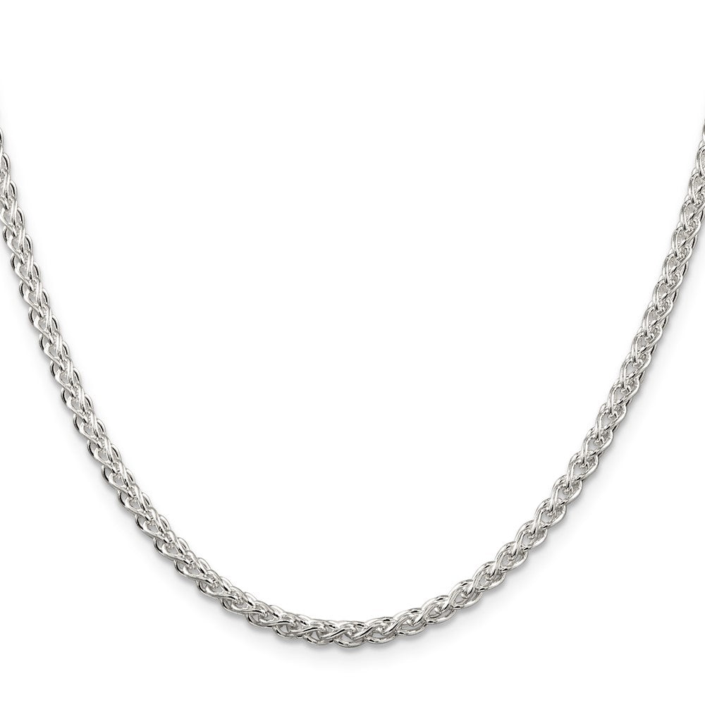 36 Inch Sterling Silver 3mm Round Spiga Chain Necklace