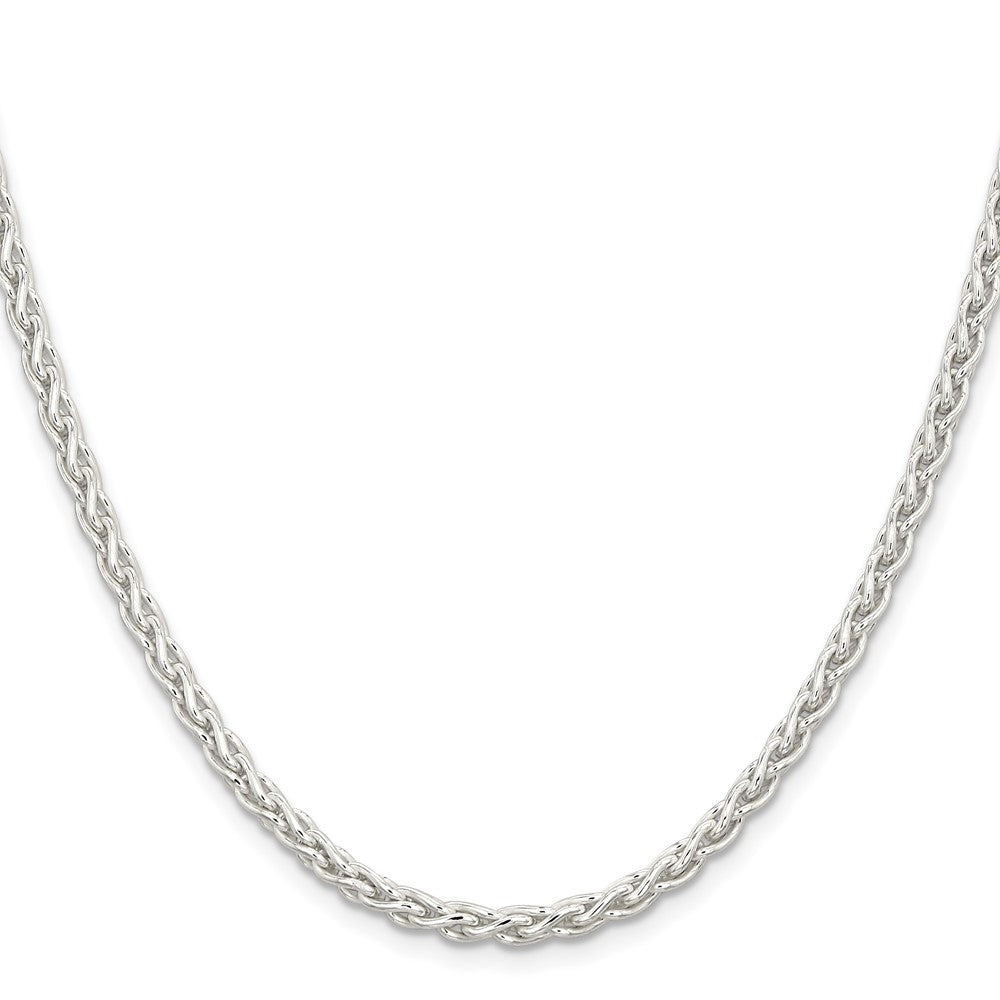 16 Inch Sterling Silver 3.7mm Round Spiga Chain Necklace