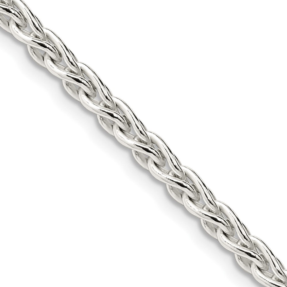 16 Inch Sterling Silver 3.7mm Round Spiga Chain Necklace