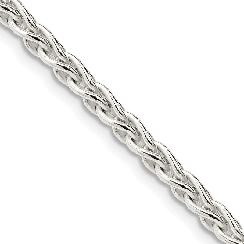 26 Inch Sterling Silver 3.7mm Round Spiga Chain Necklace