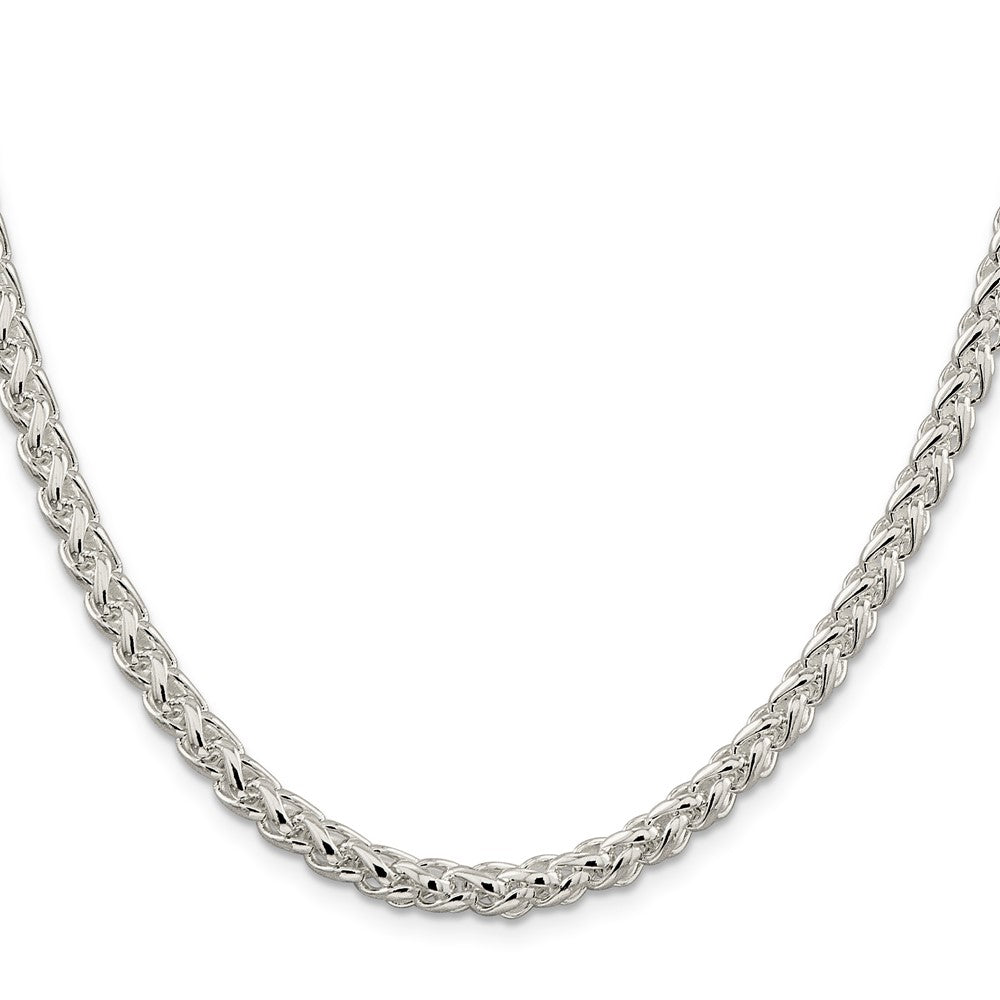 24 Inch Sterling Silver 5mm Round Spiga Chain Necklace