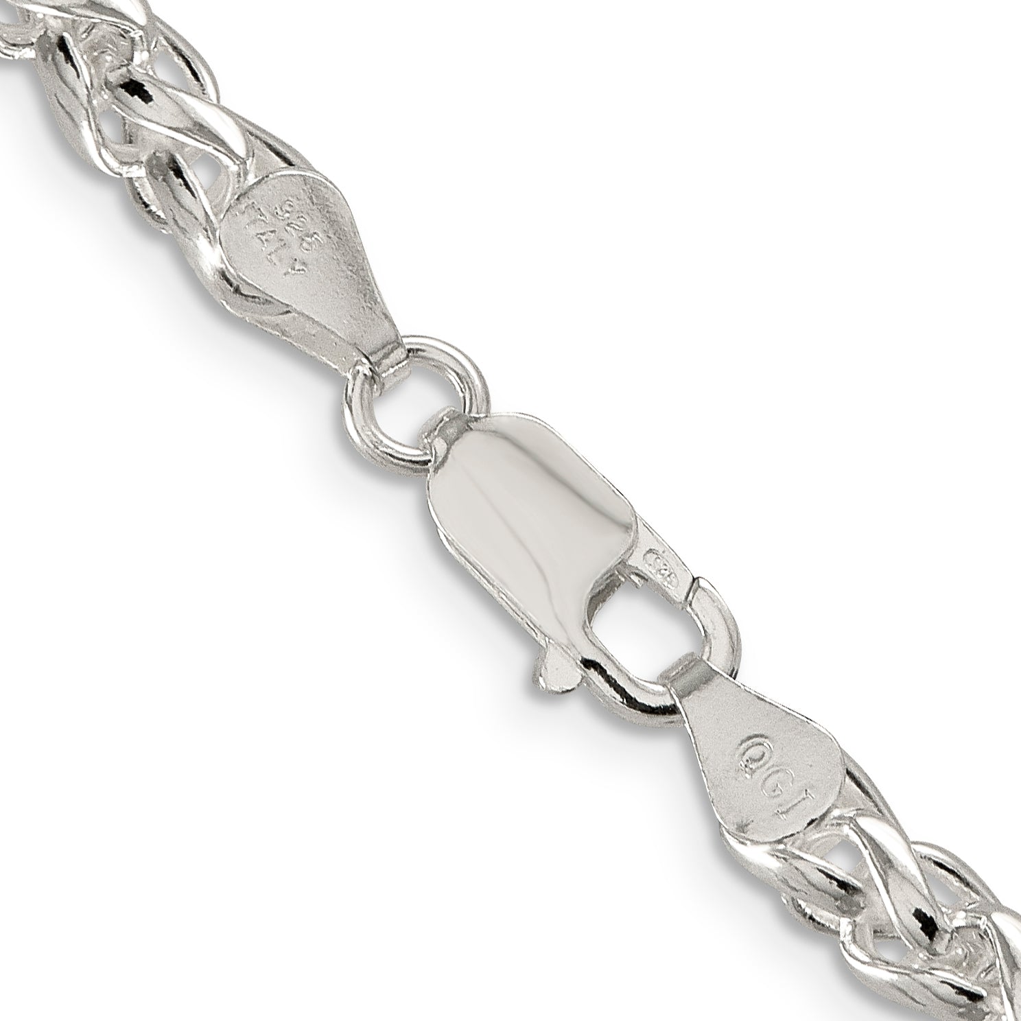 22 Inch Sterling Silver 5mm Round Spiga Chain Necklace