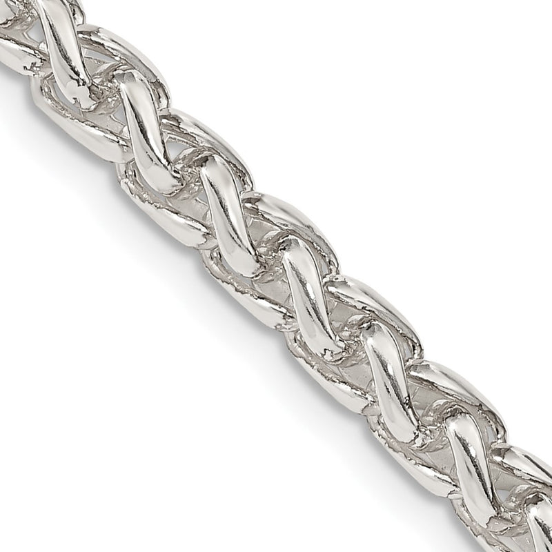 26 Inch Sterling Silver 5mm Round Spiga Chain Necklace