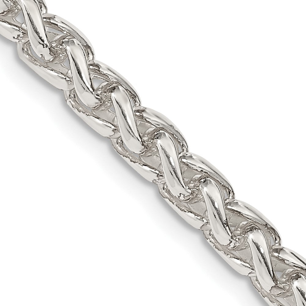 20 Inch Sterling Silver 5mm Round Spiga Chain Necklace