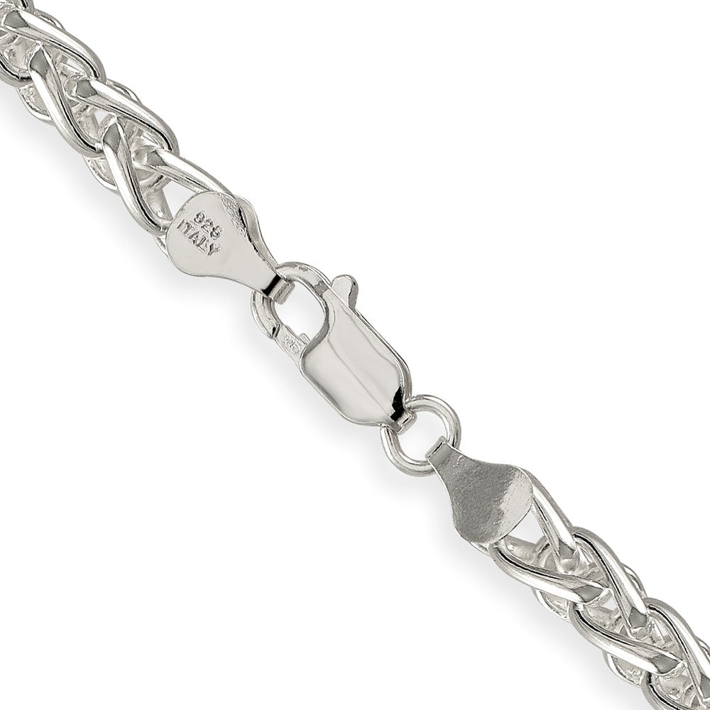 18 Inch Sterling Silver 6mm Round Spiga Chain Necklace