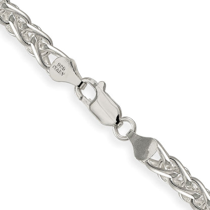 22 Inch Sterling Silver 6mm Round Spiga Chain Necklace