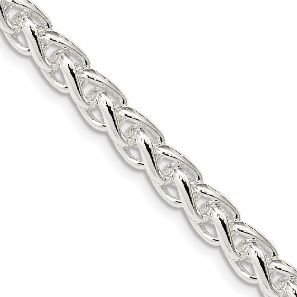 30 Inch Sterling Silver 6mm Round Spiga Chain Necklace