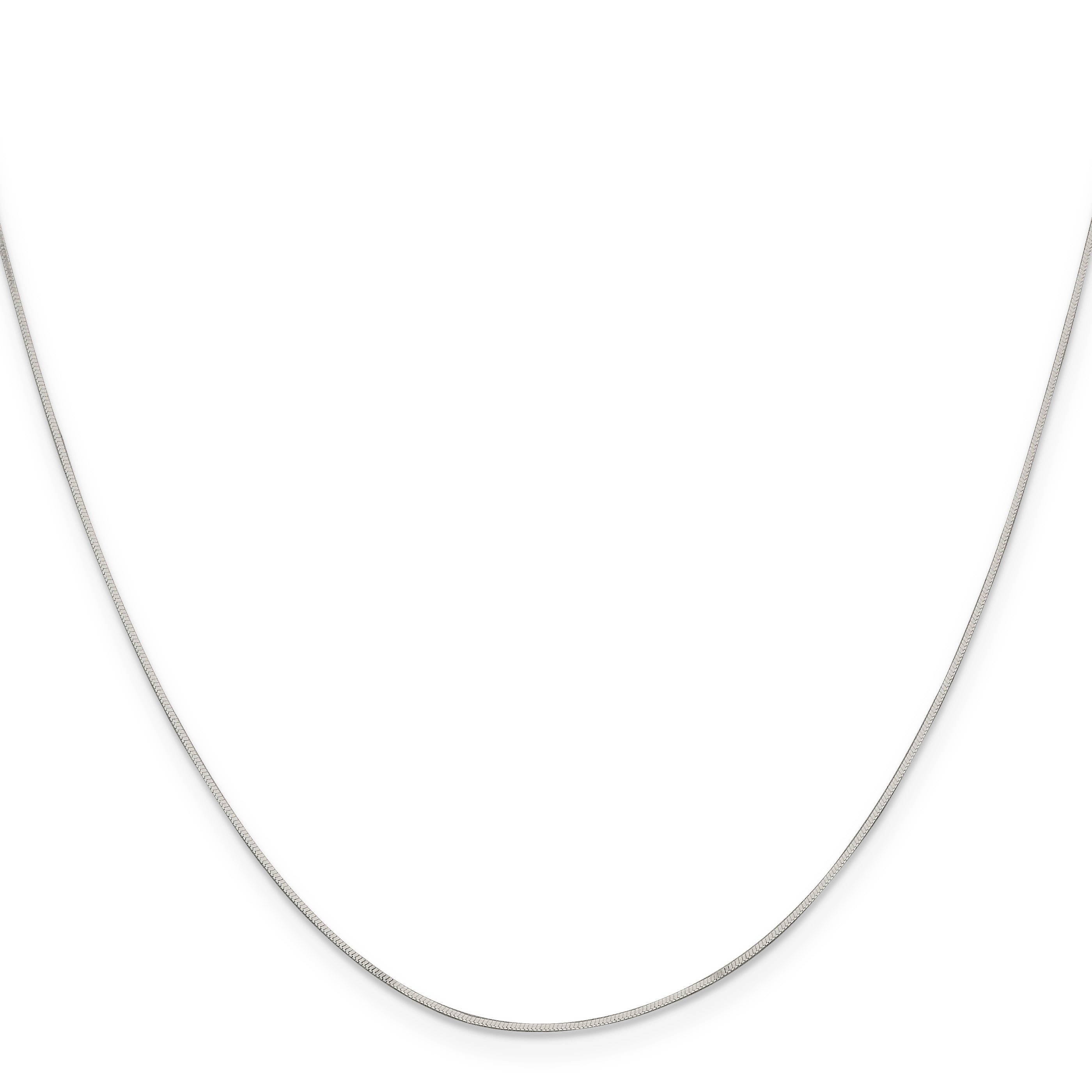 18 Inch Sterling Silver .7mm Square Snake Chain
