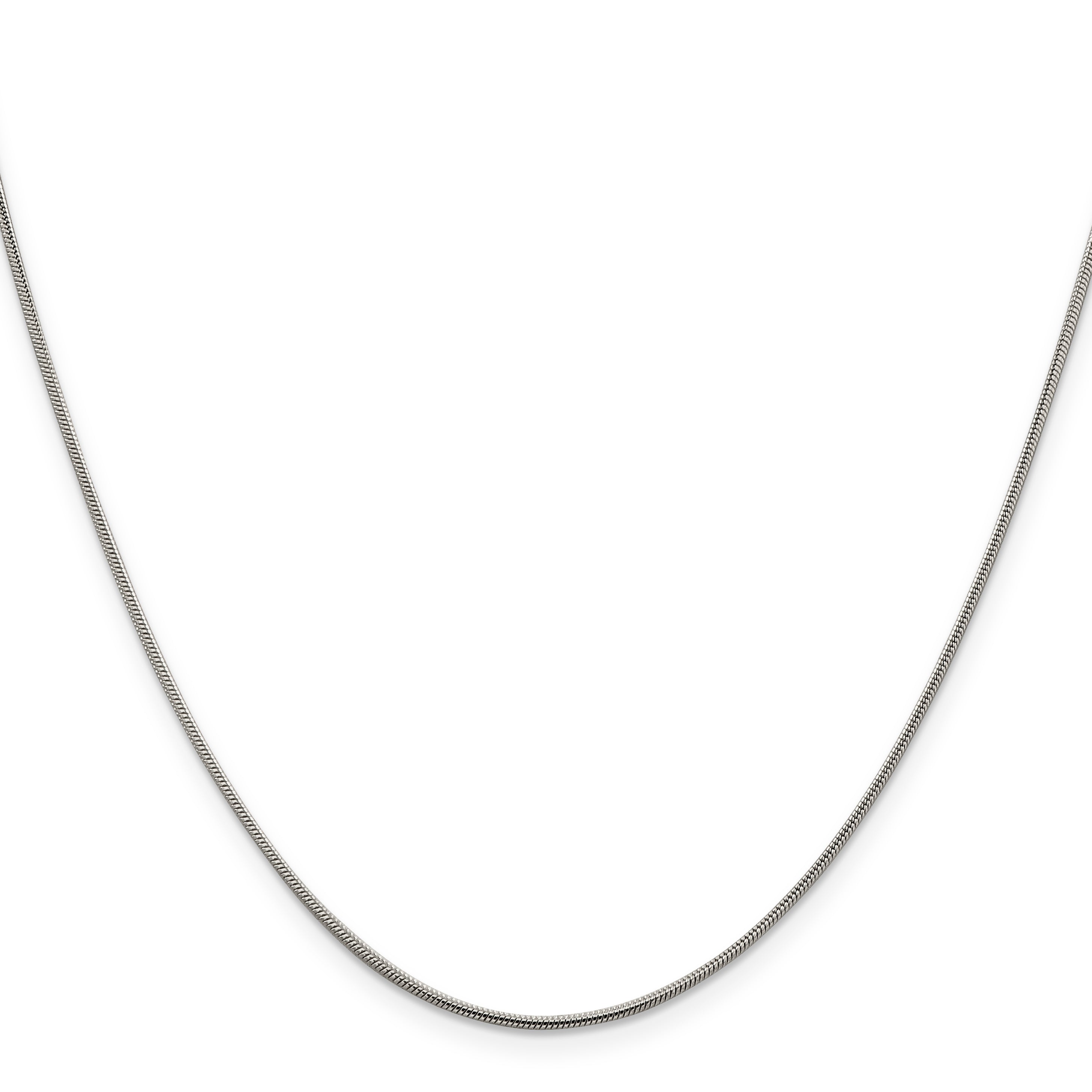 18 Inch Sterling Silver .8mm Square Snake Chain