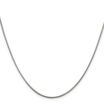 18 Inch Sterling Silver .8mm Square Snake Chain Necklace