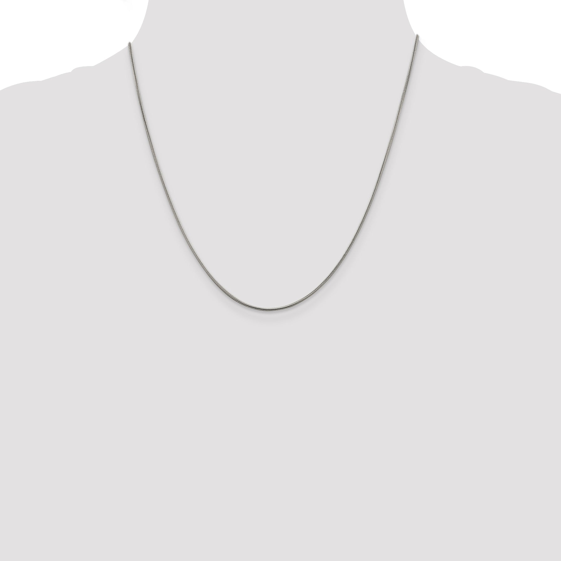 20 Inch Sterling Silver .8mm Square Snake Chain