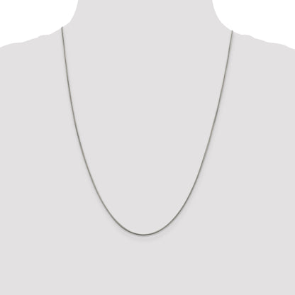 24 Inch Sterling Silver .8mm Square Snake Chain