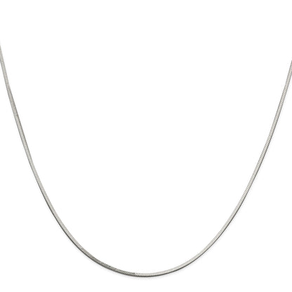 24 Inch Sterling Silver 1mm Square Snake Chain
