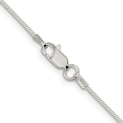 18 Inch Sterling Silver 1mm Square Snake Chain Necklace