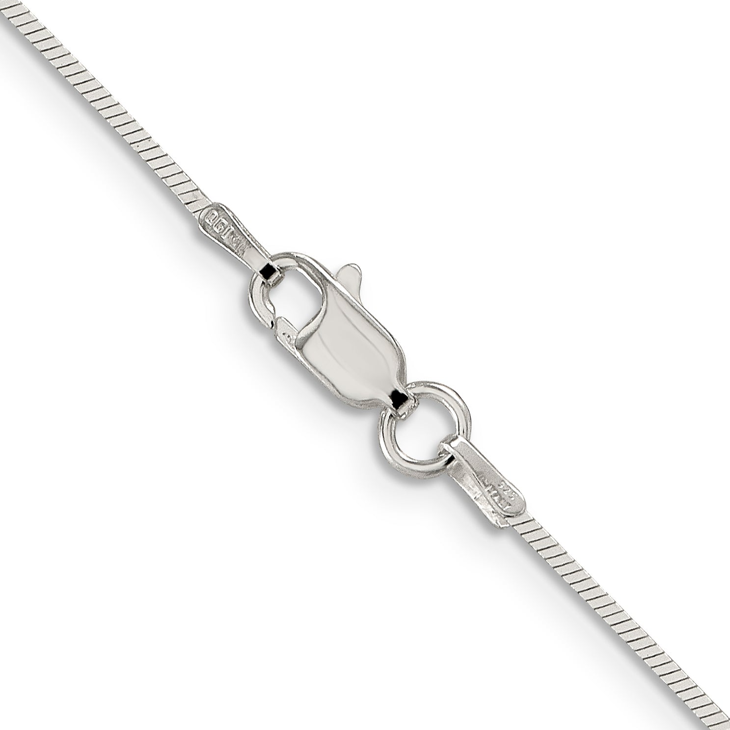 20 Inch Sterling Silver 1mm Square Snake Chain