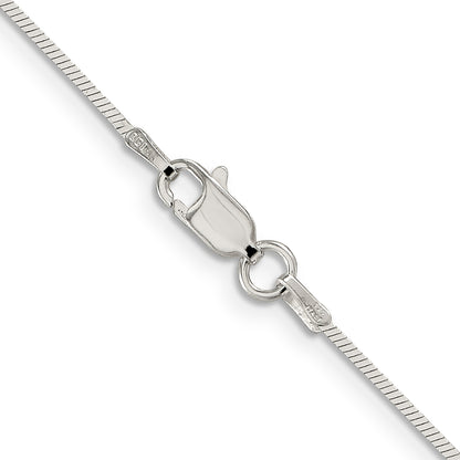 20 Inch Sterling Silver 1mm Square Snake Chain