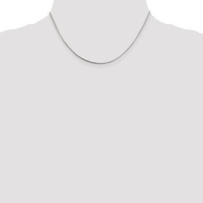 16 Inch Sterling Silver 1mm Square Snake Chain