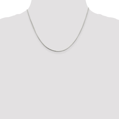 18 Inch Sterling Silver 1mm Square Snake Chain