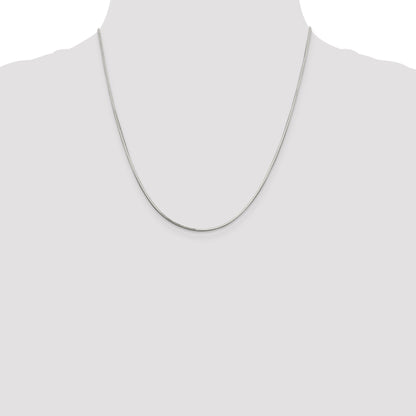 20 Inch Sterling Silver 1mm Square Snake Chain