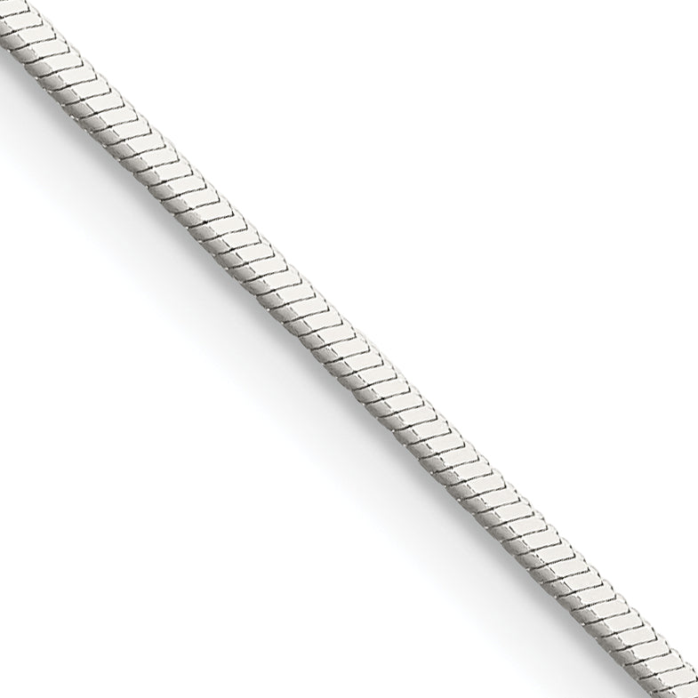 24 Inch Sterling Silver 1mm Square Snake Chain