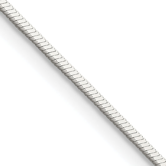 24 Inch Sterling Silver 1mm Square Snake Chain