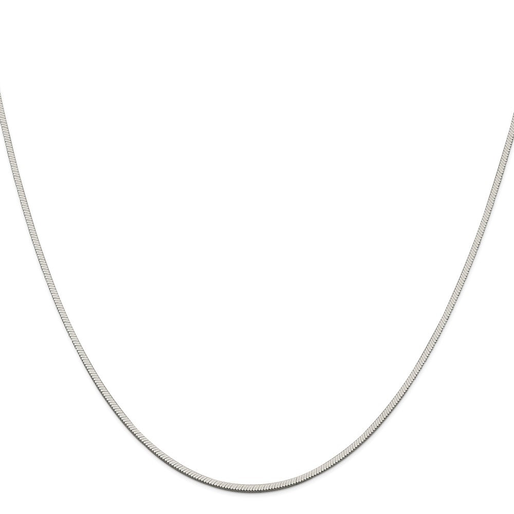 18 Inch Sterling Silver 1.25mm Square Snake Chain Necklace