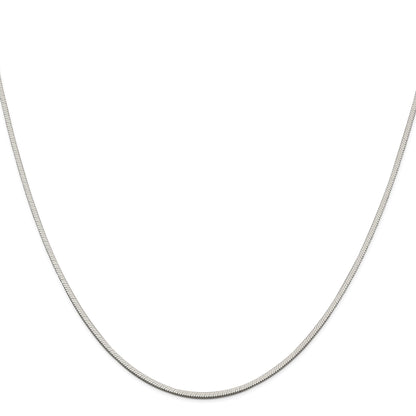 18 Inch Sterling Silver 1.25mm Square Snake Chain
