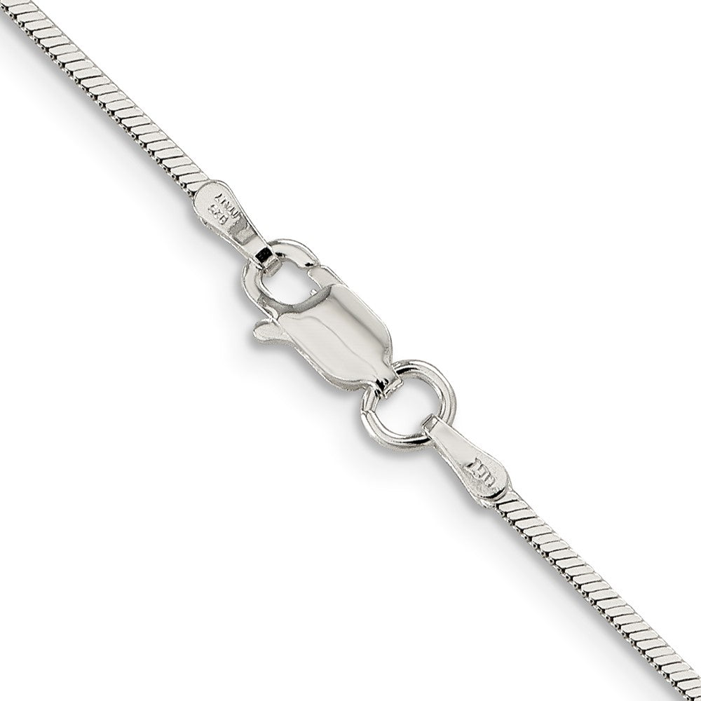 24 Inch Sterling Silver 1.25mm Square Snake Chain Necklace