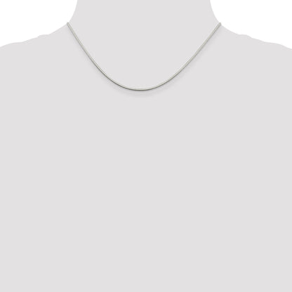 16 Inch Sterling Silver 1.25mm Square Snake Chain