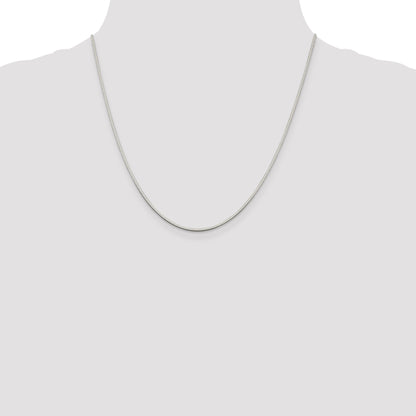 20 Inch Sterling Silver 1.25mm Square Snake Chain